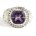 Joyería Amethyst hermosa del anillo de la plata esterlina de la piedra preciosa 925